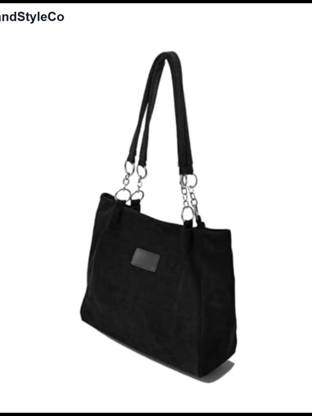 Microfiber Suede Tote Bag Lightweight Shoulder Purse Zip Shopper Handbag